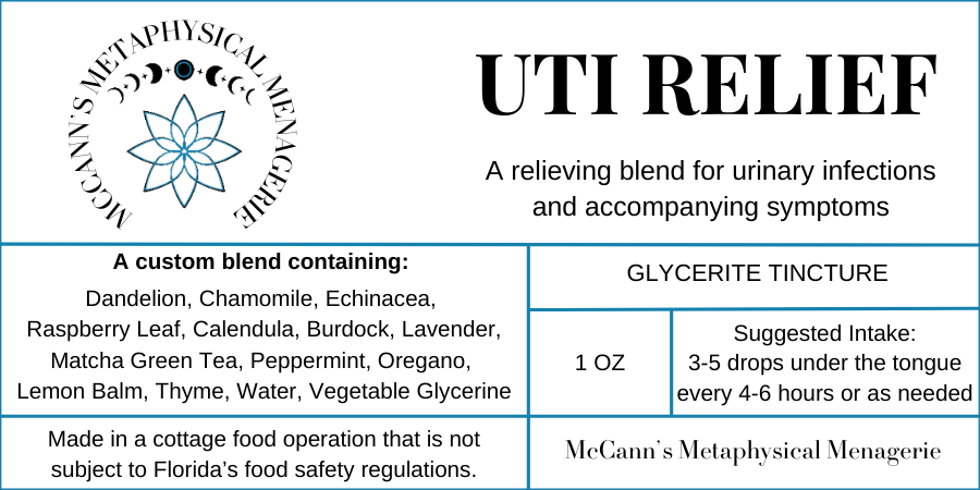 UTI Relief Glycerite Tincture